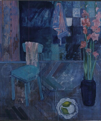  Pink Still Life With Chair